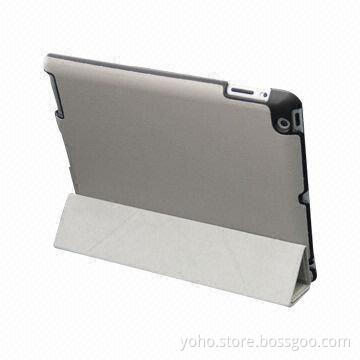Blue Color Stand Leather Case with Multi-function for New iPad and Magnetic Inside